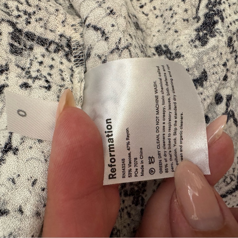 Reformation Snake Print Midi Skirt size 0 - Picture 6 of 6
